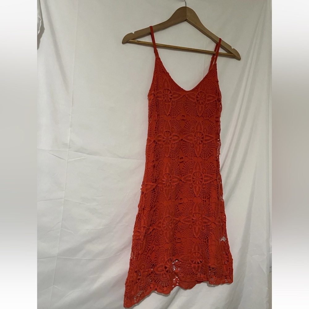 Jack. Dress Lace Red/Rust Women’s Small. Bohemian. Summer Fun. Spaghetti Strap. - Picture 5 of 5